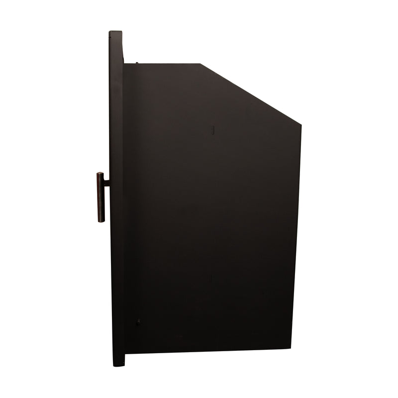 Mazona Clovelly 400 5kW 3 Sided Glass Trim Stove, Multifuel, Woodburning, Cassette, Inset, Eco Design Approved, Defra Approved on white background side view