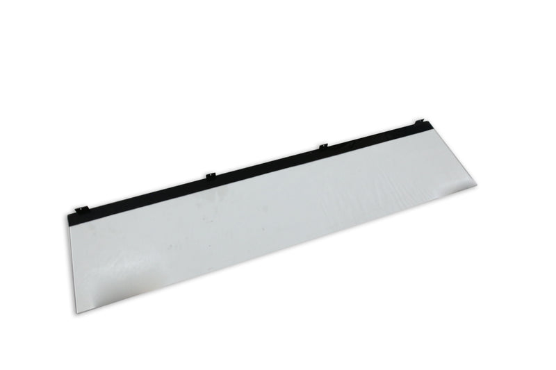 glass panel for electric fire on white background 