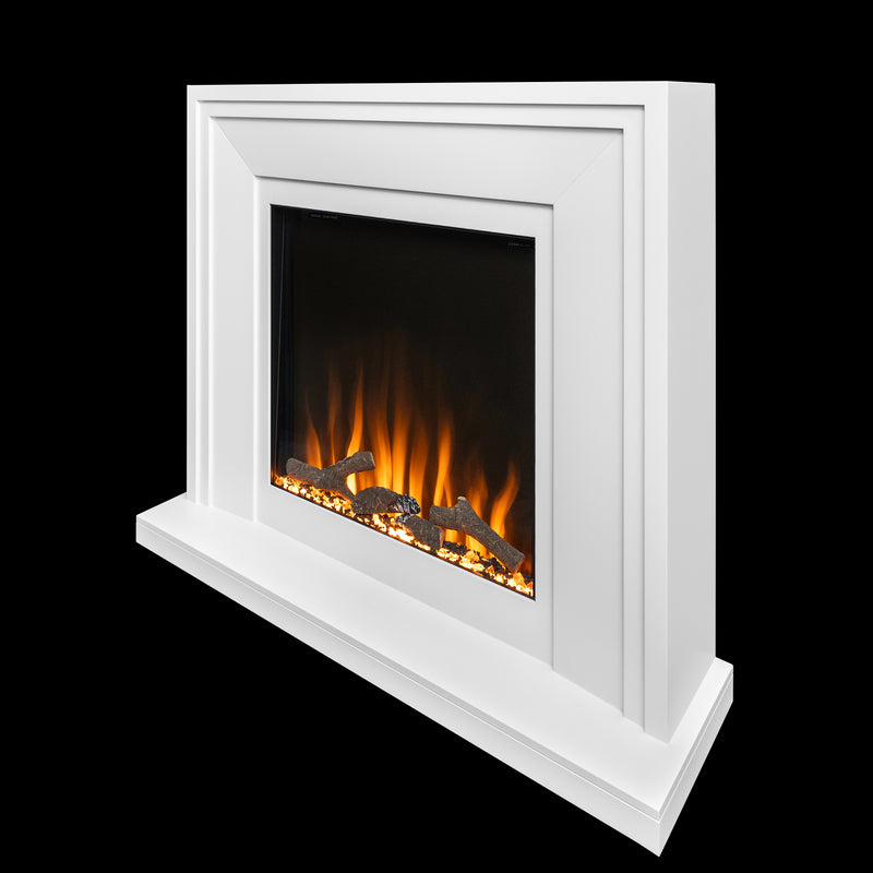 fire with flame and white surround 