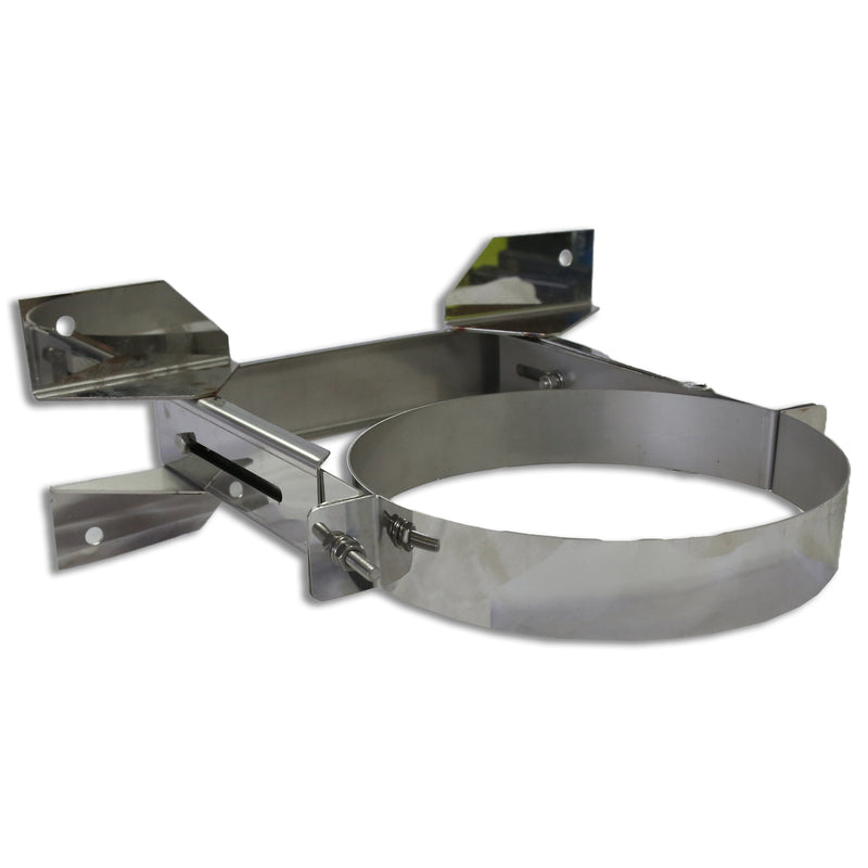 6 Inch (150mm) Twin Wall Adjustable Wall Bracket 210-310mm Inc Locking Band