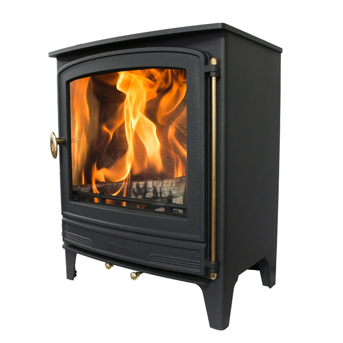 Mazona Warwick 8 kW Multifuel Woodburning Stove, Freestanding, Eco Design Approved, Defra Approved