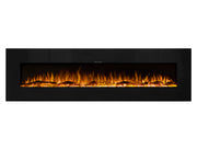 Ezee Glow XL Zara 72"  Black Wall Mounted or Recessed / Built In Electric Fire on a white background