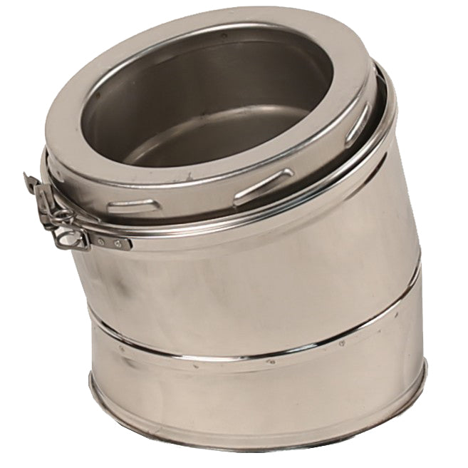 5 Inch (125mm)  Twin Wall 15 Degree Bend Inc Locking Band