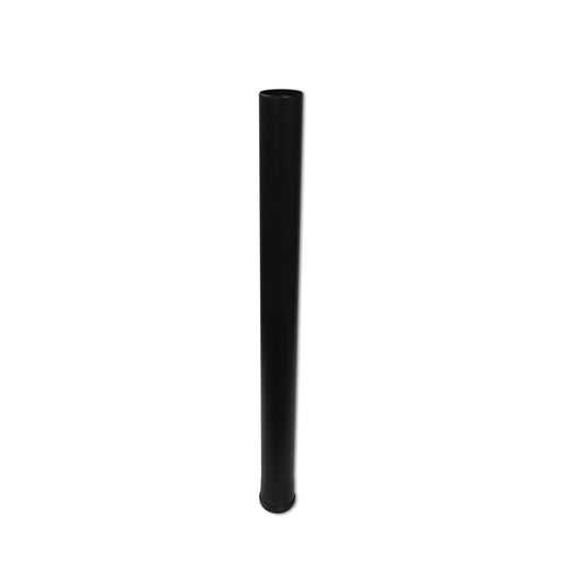 1 metre Straight 3 Inch Plain Black Flue Section on white background