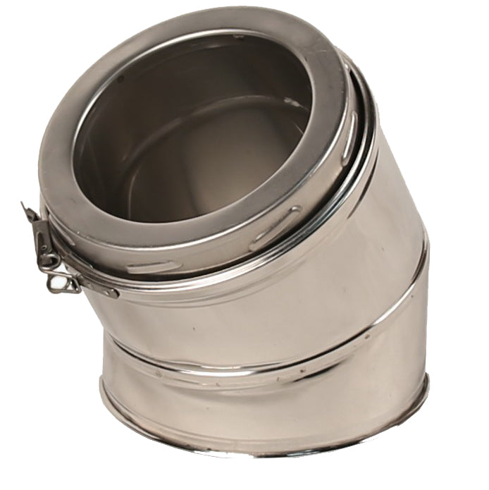 5 Inch (125mm)  Twin Wall 30 Degree Bend Inc Locking Band