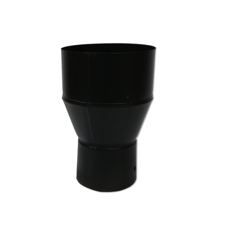 3 Inch to 5 inch Black Flue Increaser on white background