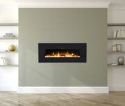 Ezee Glow Zara Black Wall Mounted or Recessed / Built In Electric Fire