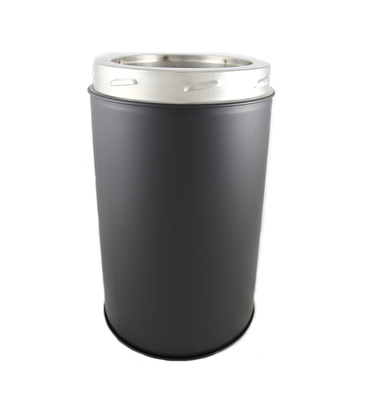 Black Twin Wall 300mm Pipe on white background 