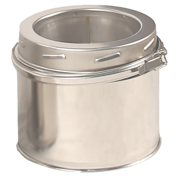 5 Inch (125mm)  Twin Wall 120mm Pipe Inc Locking Band white background