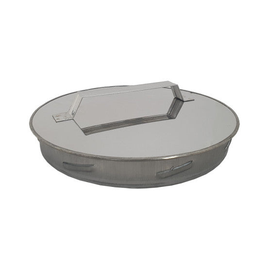5 Inch Twin Wall Flue Tee Cap Only on white background