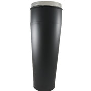 6 Inch (150mm) Black Tapered Appliance Connector Inc Locking Band on white background