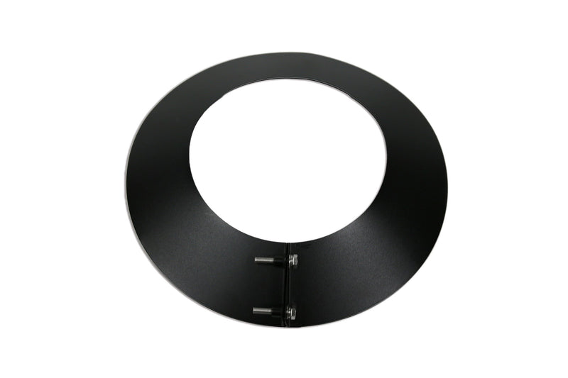 6 Inch (150mm)  Black Twin Wall Storm Collar white background