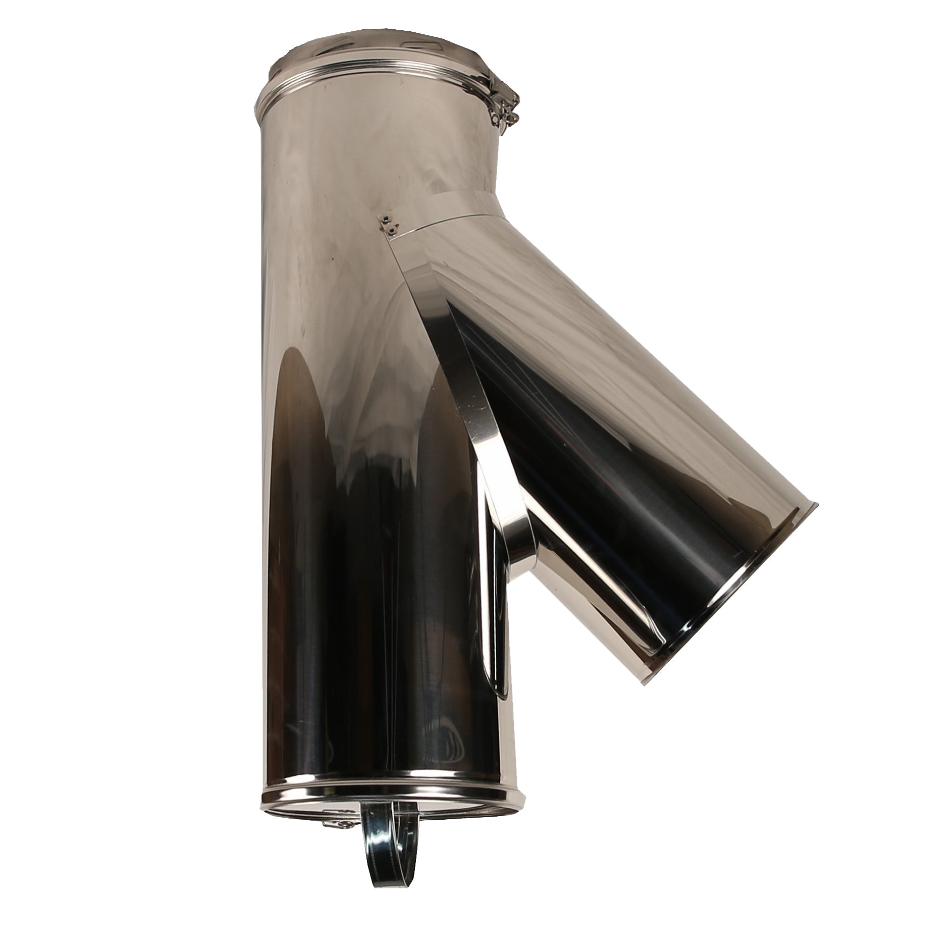 6 inch Twin Wall 45 Degree Tee (with Plug) — GR8 Fires