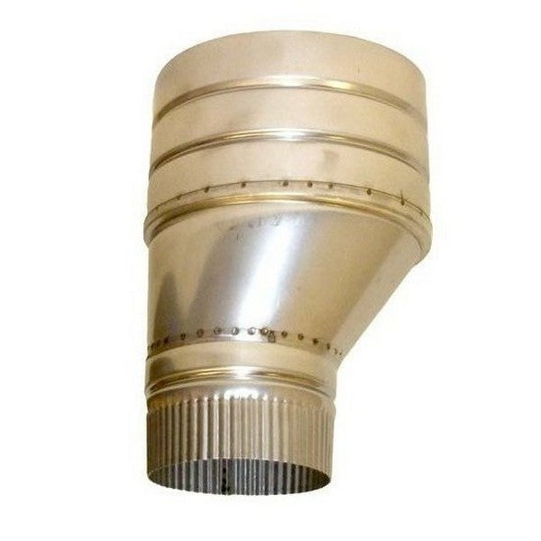 6 Inch Offset Flue Adapter white background