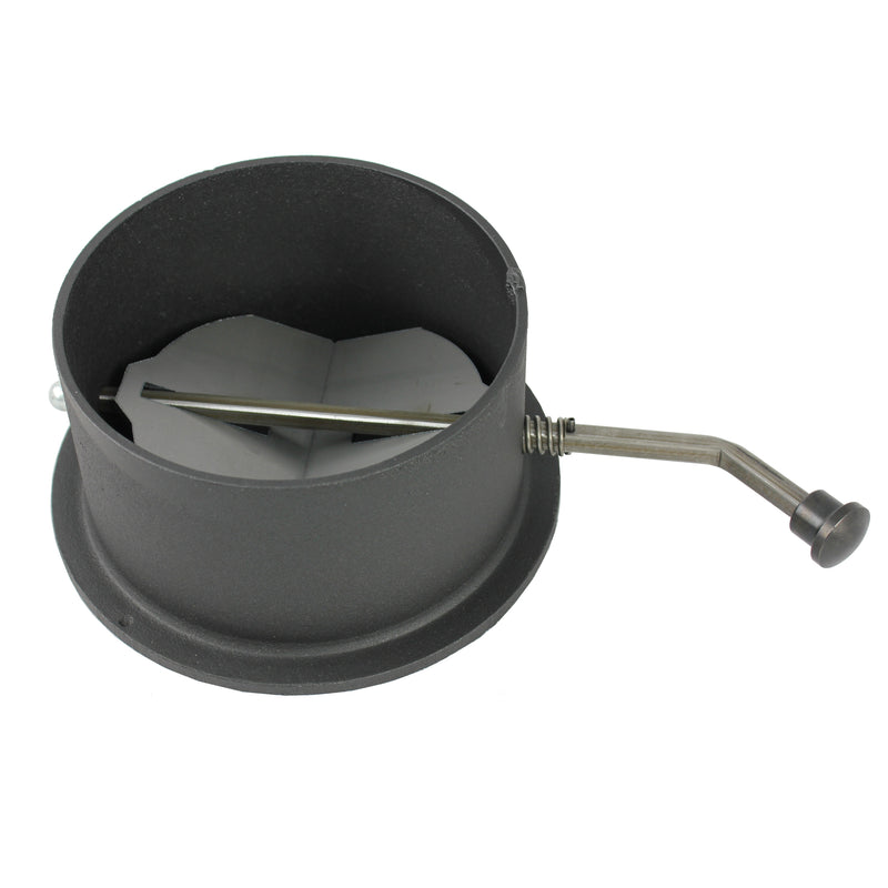 Spigot Damper Flap and Handle on white background 