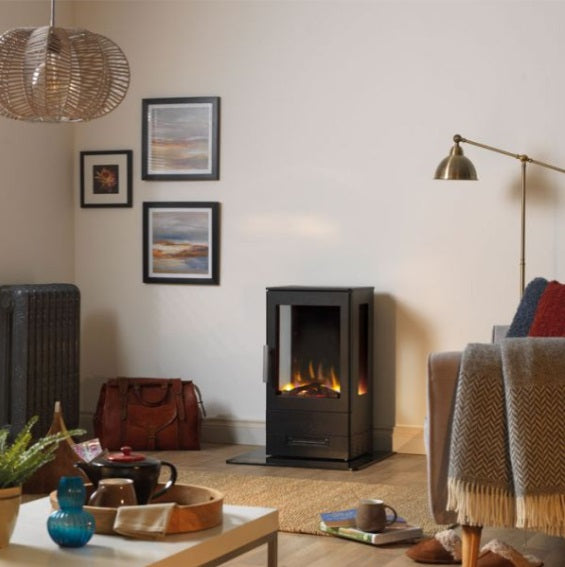 Trinity Free Standing Electric Stove in living room