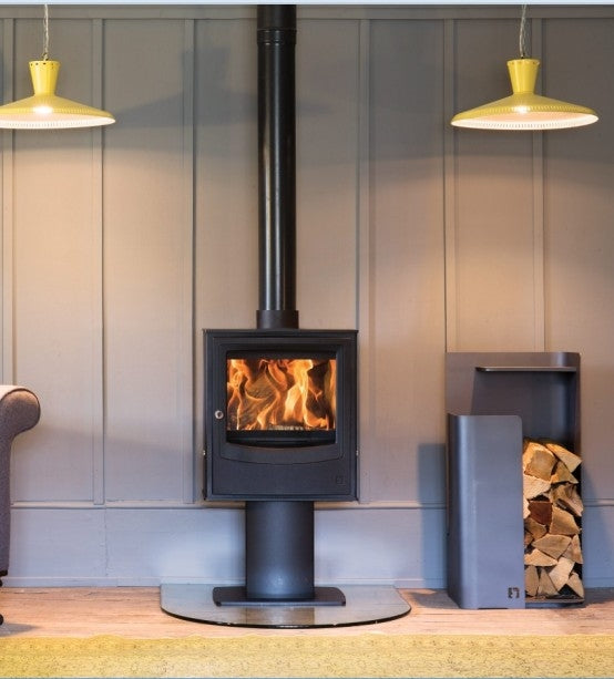 Arada Farringdon Small Eco Grey Stove in living room