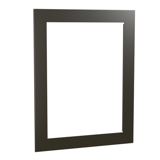  4-Sided Trim Black on white background 