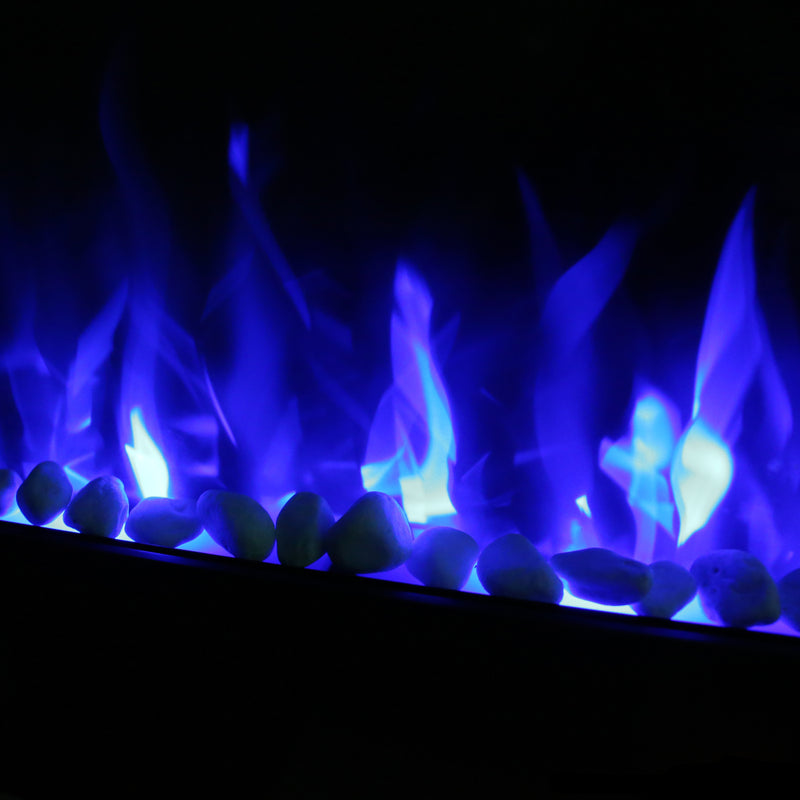 Ezee Glow Zara Black Wall Mounted or Recessed / Built In Electric Fire