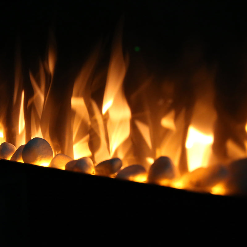 Ezee Glow Zara Black Wall Mounted or Recessed / Built In Electric Fire