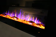 Ezee Glow Zara Black Wall Mounted or Recessed / Built In Electric Fire