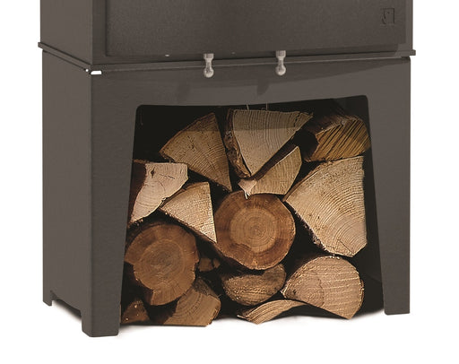 black Logstore for Farringdon Black Medium with logs 