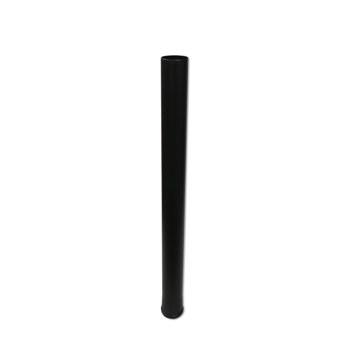 1 metre Straight 3 Inch Plain Black Flue Section