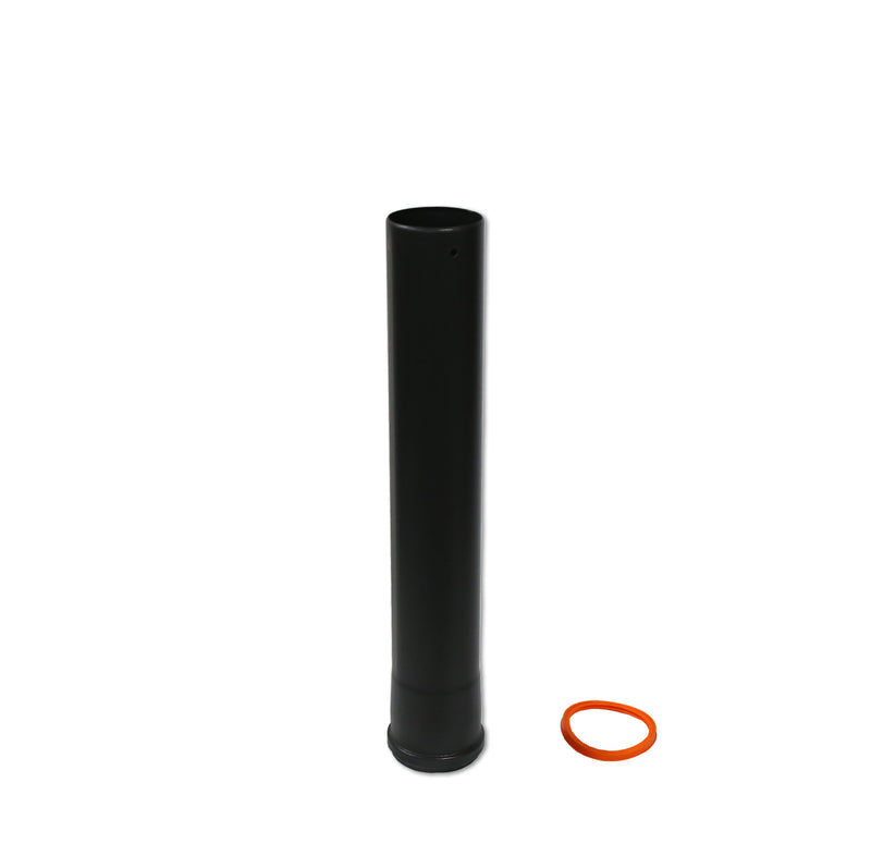 0.5 metre Straight 3 Inch Plain Black Flue Section
