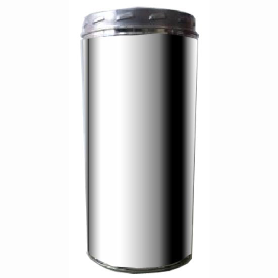 5 Inch (125mm)  Twin Wall 1000mm Pipe Inc Locking Band