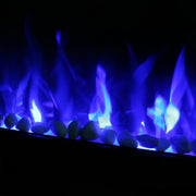 Ezee Glow Zara XL Black Wall Mounted or Recessed / Built In Electric Fire