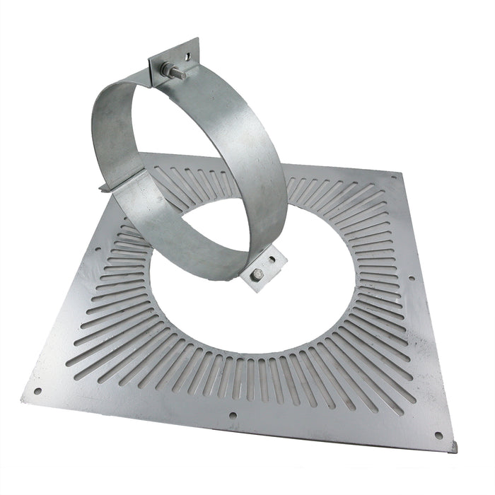 5 Inch (125mm) Black Twin Wall Ventilated Support Plate