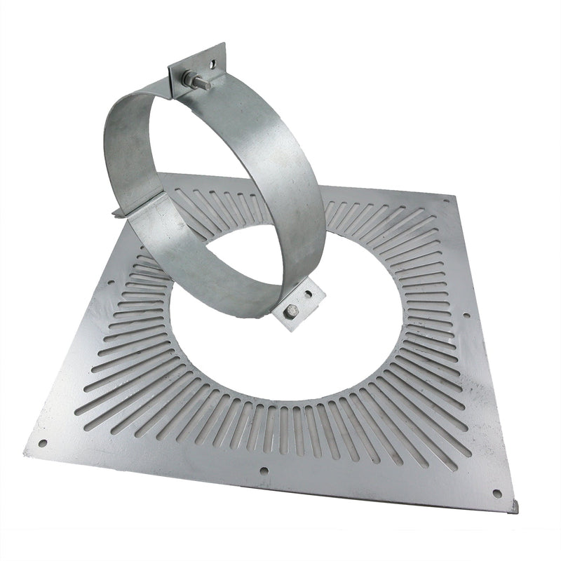6 Inch (150mm) Twin Wall Flue Fire Stop Kit Unventilated