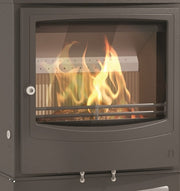 Arada Farringdon Large Eco Black Stove With Flames