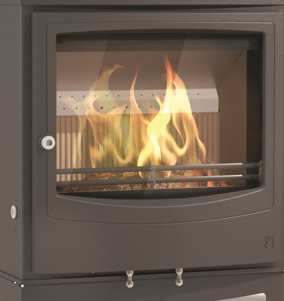 Arada Farringdon Large Eco Black Stove With Flames