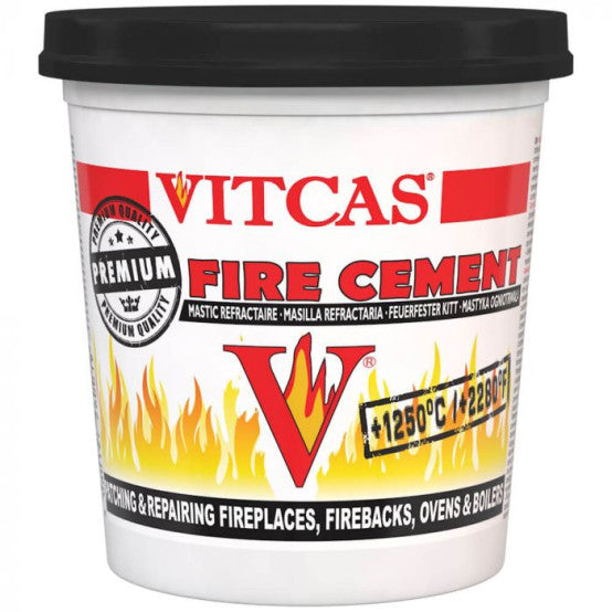 Vitcas Premium Black Fire Cement 1Kg Tub