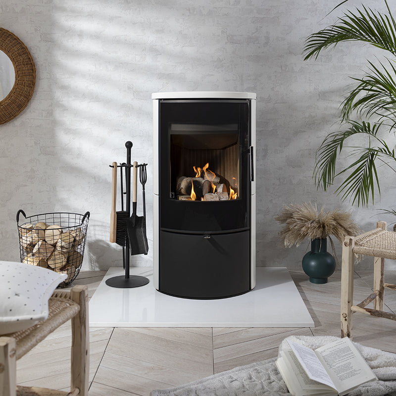 Arada Lagom 4 kW White Ceramic Wood Burning Stove