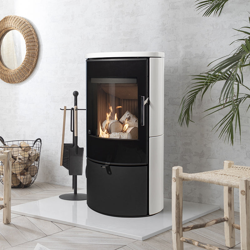 Arada Lagom 4 kW White Ceramic Wood Burning Stove