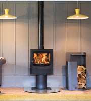 Arada Farringdon Small Eco Grey Stove in living room