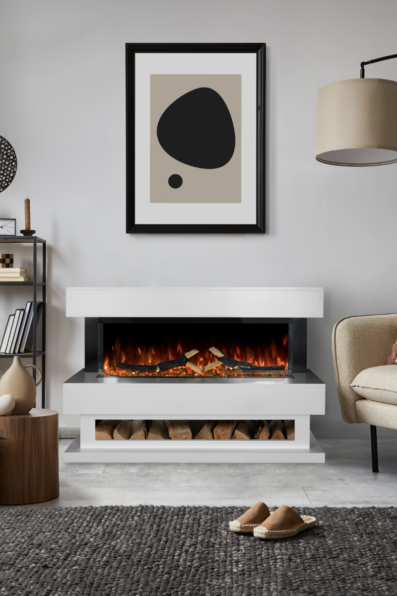 Ezee Glow 36'' Aura Media Wall Electric Suite