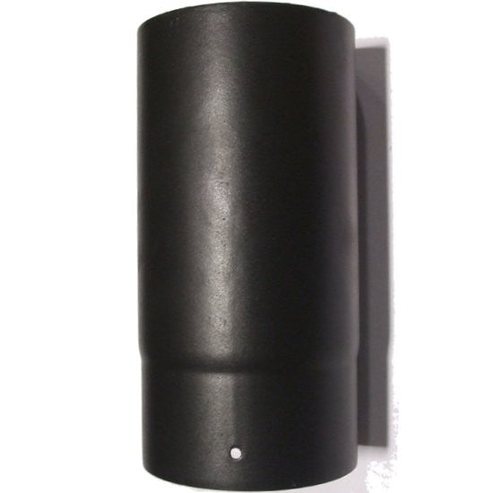 0.25 metre Straight 4 Inch Plain Black Flue Section
