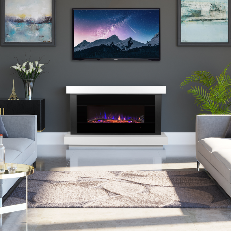 Ezee Glow Mini Zara Black Electric Fire Suite