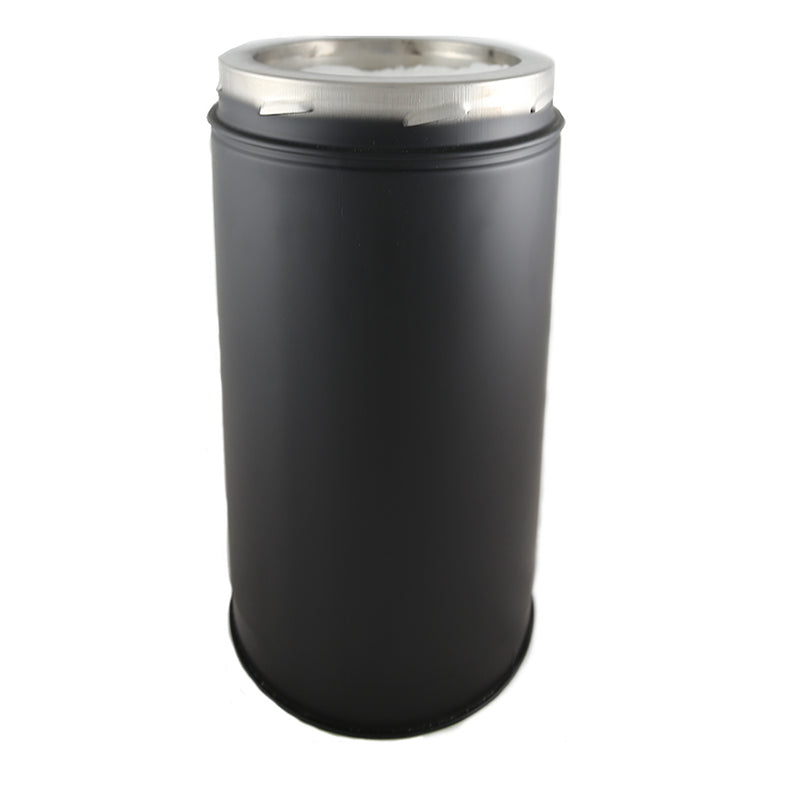 6 Inch (150mm) Black Twin Wall 1000mm Pipe Inc Locking Band