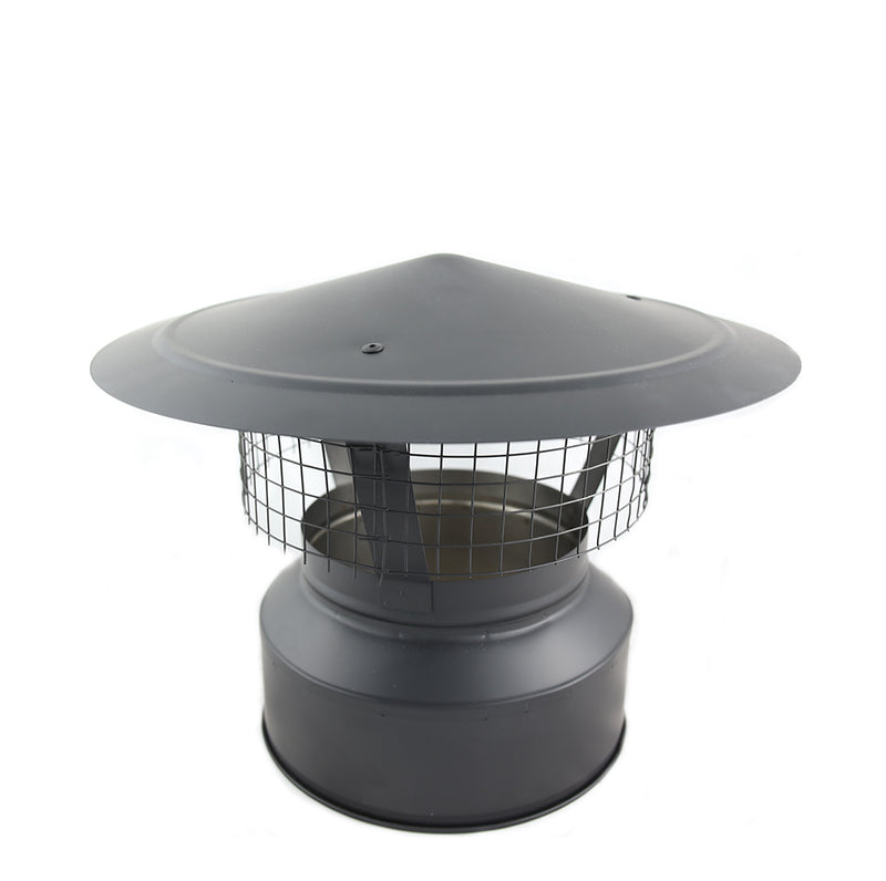 6 Inch (150mm) Black Twin Wall Cowl B