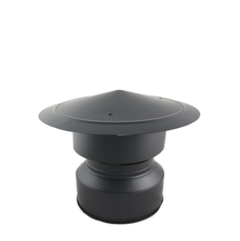 5 Inch (125mm) Black Twin Wall Cowl C