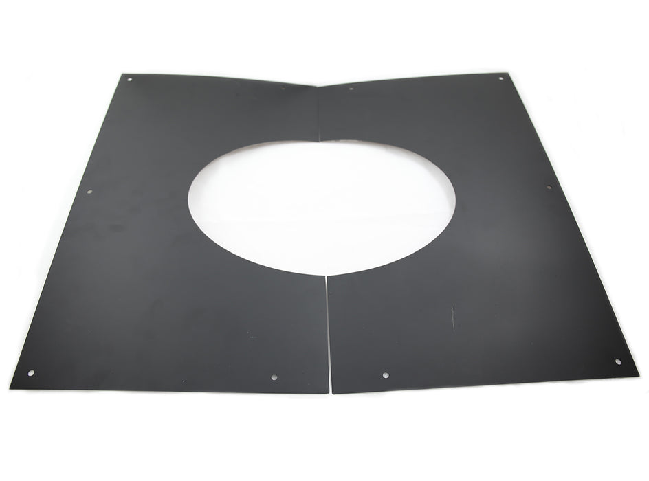 5 Inch (125mm) Black Twin Wall Decorative Wall / Ceiling Plate