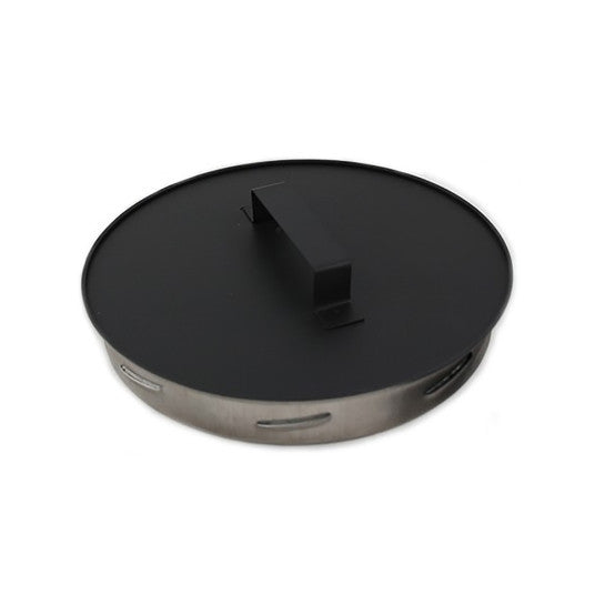 6 Inch Black Twin Wall Flue Tee Cap Only