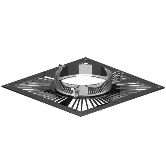 6 Inch (150mm)  Black Twin Wall Ventilated Support Plate