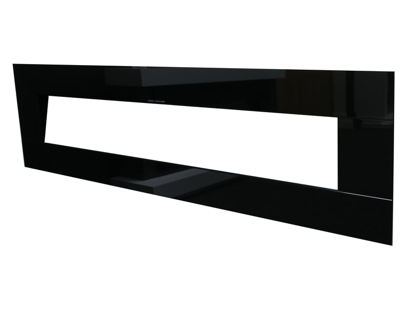 Zara Fire 72" Glass Frame Black